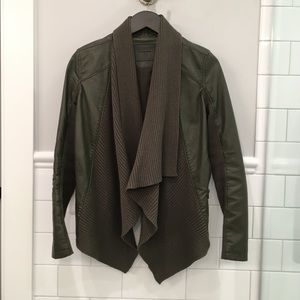 Blank NYC XS sweater with faux leather panels